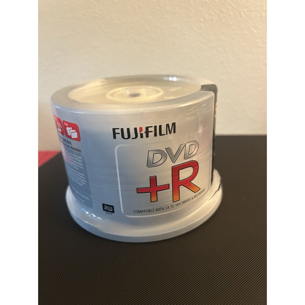 FUJIFILM DVD Plus R 4.7GB DVD+R Blank Media Disc Lot Spindle 50 Brand NEW Sealed